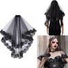 Thin Ventilated Trim Wedding Curtain With Delicate Embroidery For Spouses Outdoor Incidents