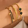 18K Gold Edelstahl Mode Armreifen - Europäischer & Amerikanischer Bestseller, Anlaufbeständiger Schmuck.