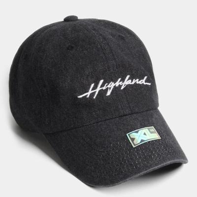 PLATEAU Big Size Ball Cap XL HIGHLAND DENIM CAP BLACK