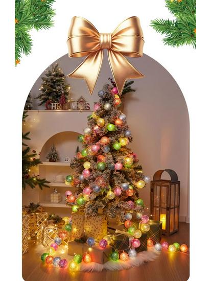 LED Christmas Tree Fairy Lights - Flashing Star String for Festive Decoration and Birthday Scenes