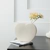 Modern Minimalist Ceramic Heart Shaped Vase Living Room Entryway Dry Flower Decor Home Styling Ornament
