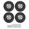Rubber Tire Tyre Replacement for MN90 91 99 99S 1 12 RC Car Crawler Upgrade Part AccessorySilver