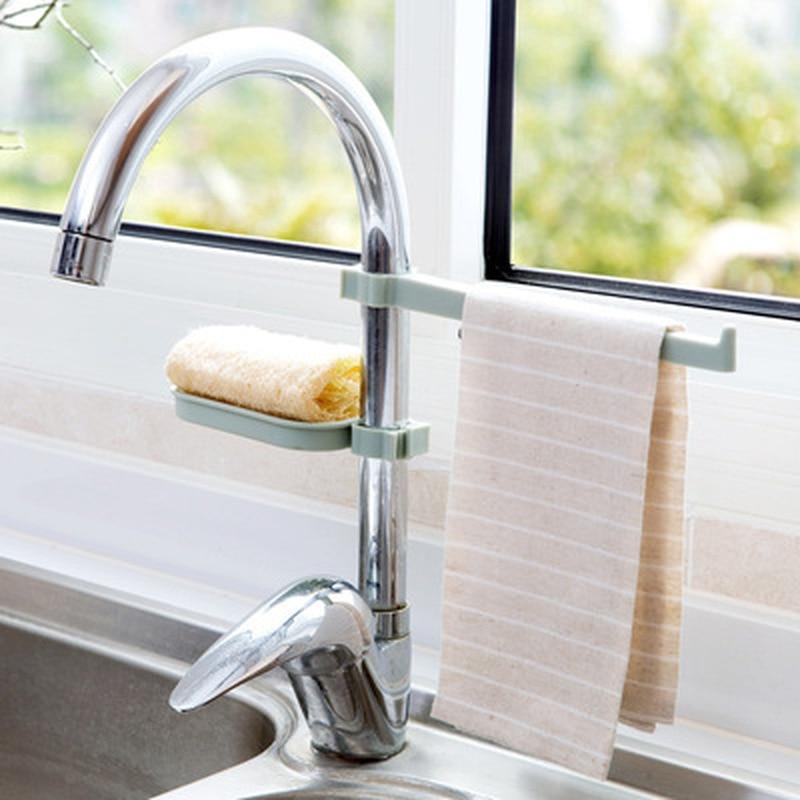 1 Pc Hanging Sink Storage Rack Sponge Storage Holder Bathroom Kitchen Faucet Shelf Drain Towel Organizer