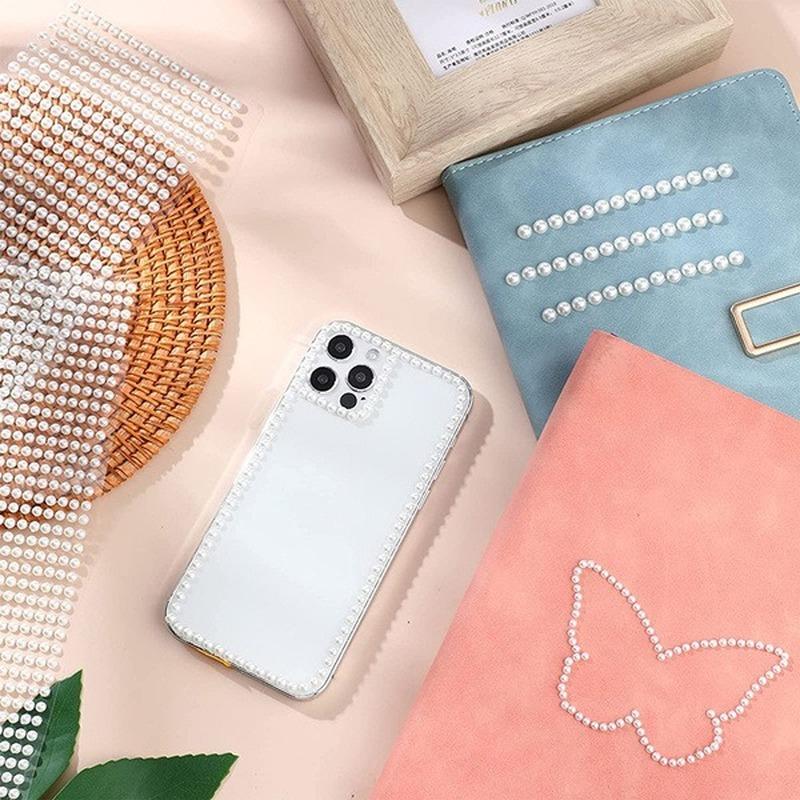 2Sheets Fashion Tattoo Makeup Eyeliner Eyeshadow Eyes Makeup Face Pearls Stickers Imitation Pearls Acrylic Self Adhesive