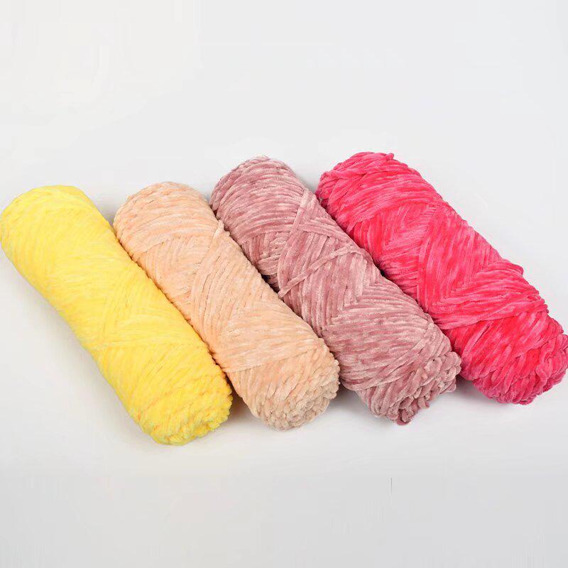 Handmade Chenille Yarn Ball: Velvet Thick Crochet and Knitting Material