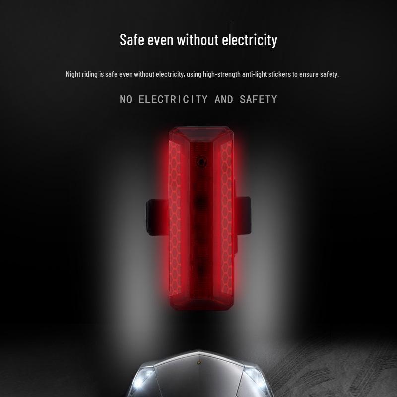 NQY USB Rechargeable Rainproof Bicycle Taillight with Long Battery Life