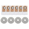 4 Microfiber Floor Mop Cloths and 6 Dust Collection Bags for LEFANT For M3 and For M3 For Gen2 Robot Vacuum Cleaner