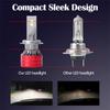 2Pcs H7 Led Bulb 6000K Cool White Led Fog Light Bulbs With Cooling Fan Led Fog Lights Plug And Play Ip67 Waterproof