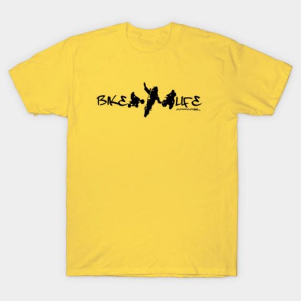 

Men Black Print T-shirt #Bikelife No-Cut Transfer Paper Print Cotton Tshirt S чёрный