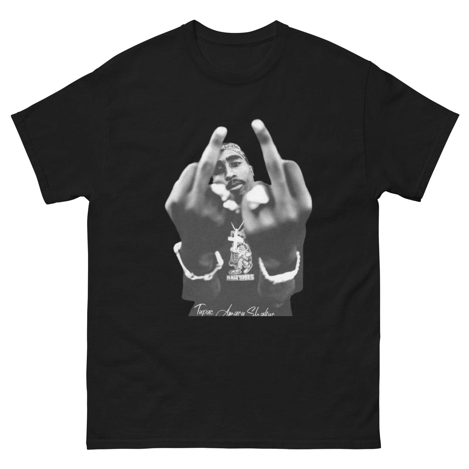 

2.Pac Vintage Rap Shirt 90s Hip Hop Tee Y2K Streetwear Graphic Style XL