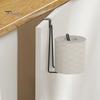 No Drill Adhesive Paper Organizer Toilet Roll Holder, Stainless Steel Heavy Duty Rustproof Kitchen Towel Storage Rack, Wall Mount Stand for