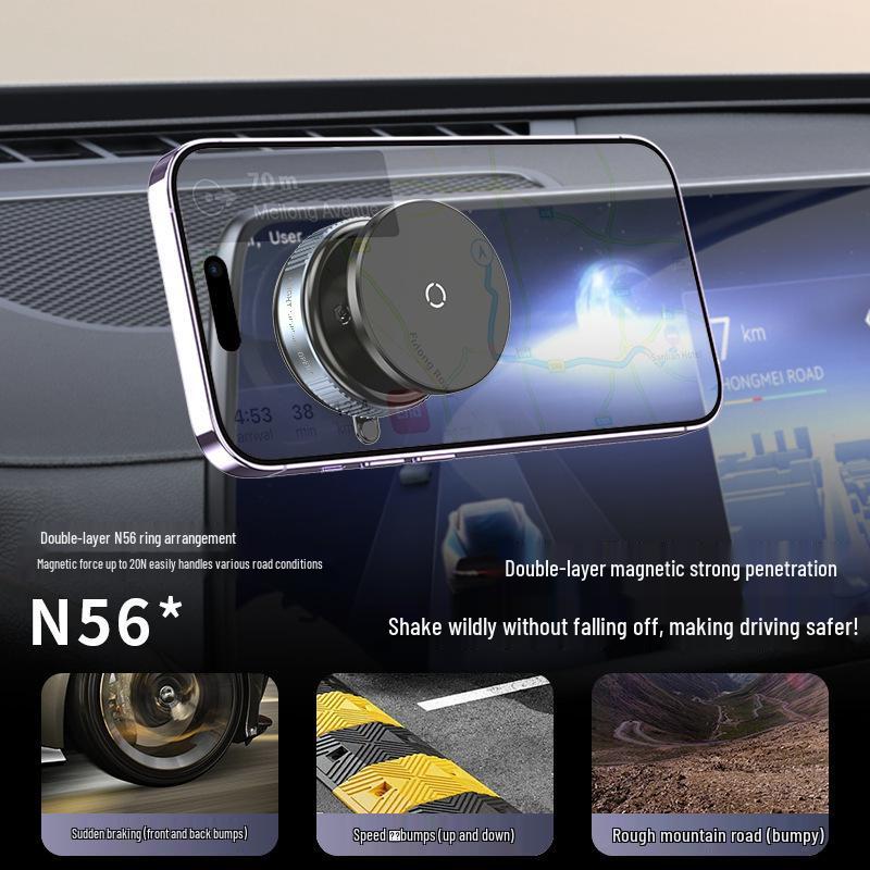 Magnetic Car Phone Holder & Rotating Stand for Desktop or Navigation Use