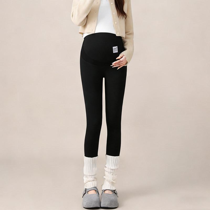 

Petite Maternity Leggings with Belly Support - Spring/Autumn Casual Wear One Size (80-110 lbs) чёрный