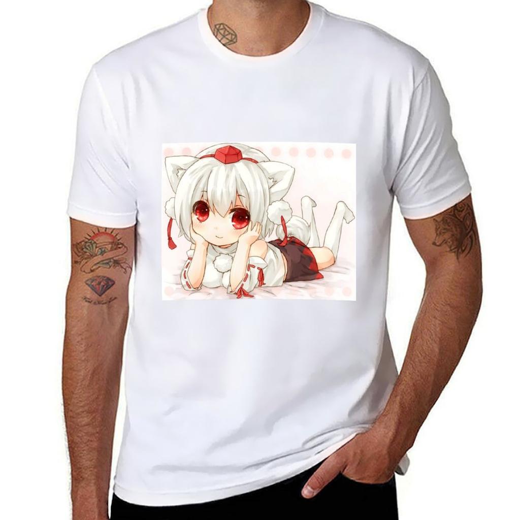 Cute Anime Wolf Girl TShirt Casual Loose Short Sleeve Tee for Unisex