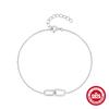 CANNER Real S925 Silver Mini Zircon Flower Pendant Bracelet Chain for Women's Fine Jewelry Gifts Gold Bracelets Bangles