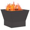 Fire Pit Black 40 X 40 X 35 Cm Steel