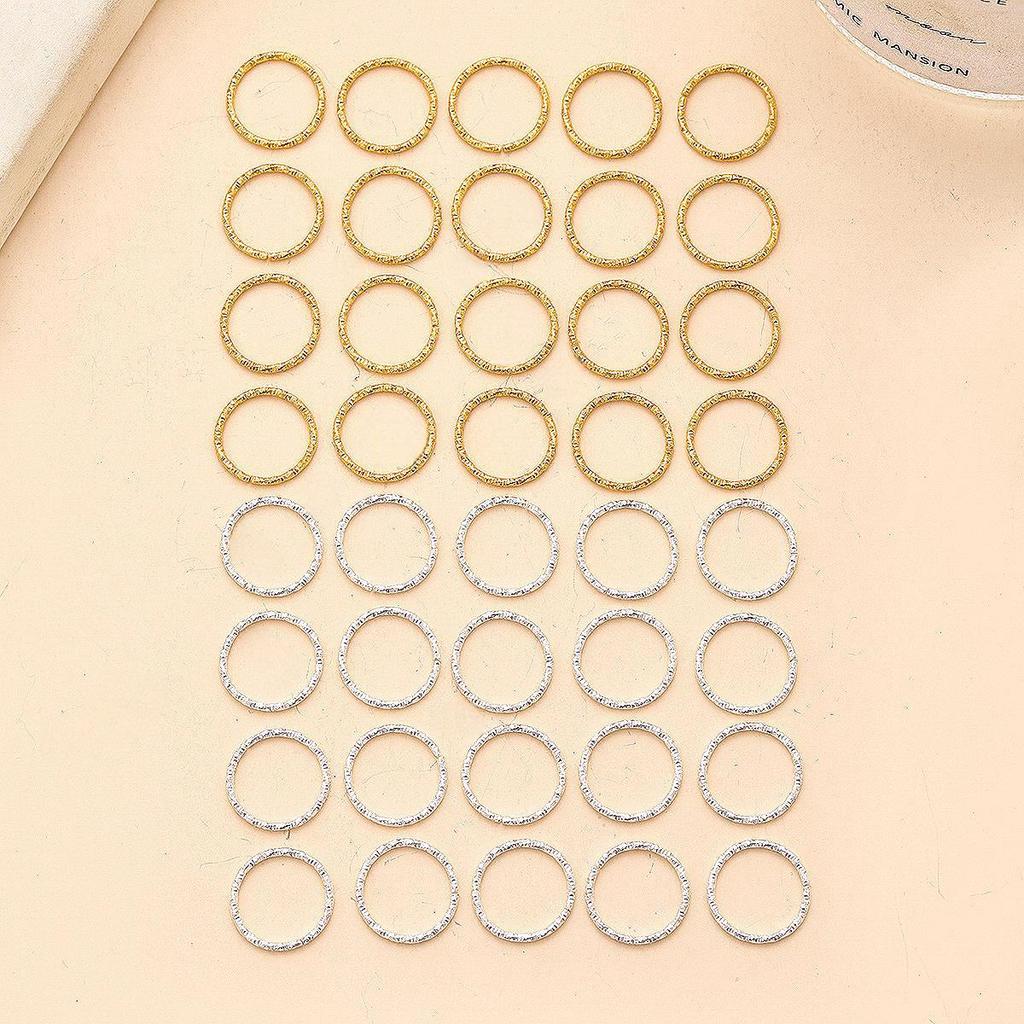 DIY Jewelry Accessories: Embossed Circle, Star, Heart, and Twisted Connectors for Hair and Wig Decoration