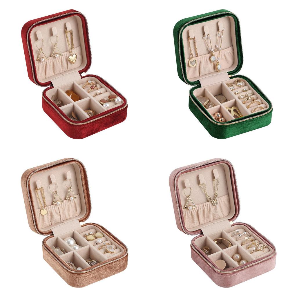 Velvet Jewelry Organizer With Compact Design For Travel And Gift Giving