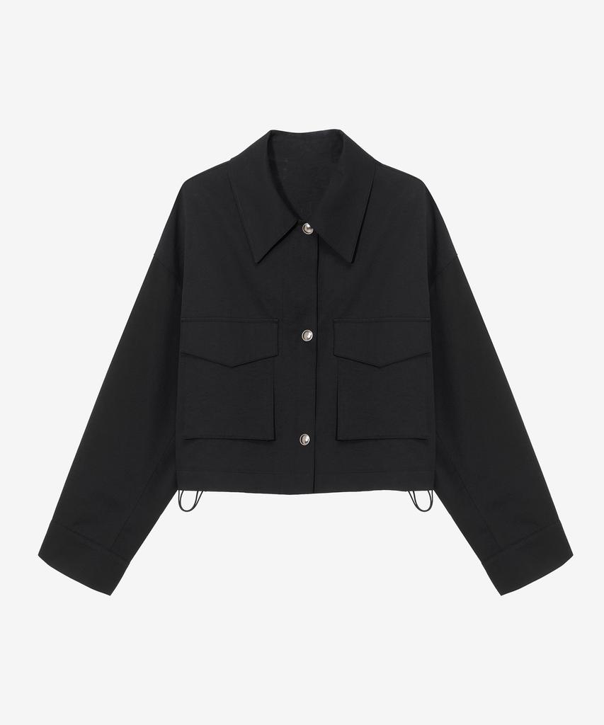 Mind Bridge Women [W] Crop Zip-Up Trucker Jacket - 2 Colors