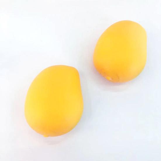 Simulated Squeeze Toys Mango Shape Mini Soft Elastic Fruit Stress Relieving Toy for Kids