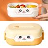 Children"s Cartoon Container 700ml Double Insulation Microwaveable Toddler Lunch Box for Picnic
