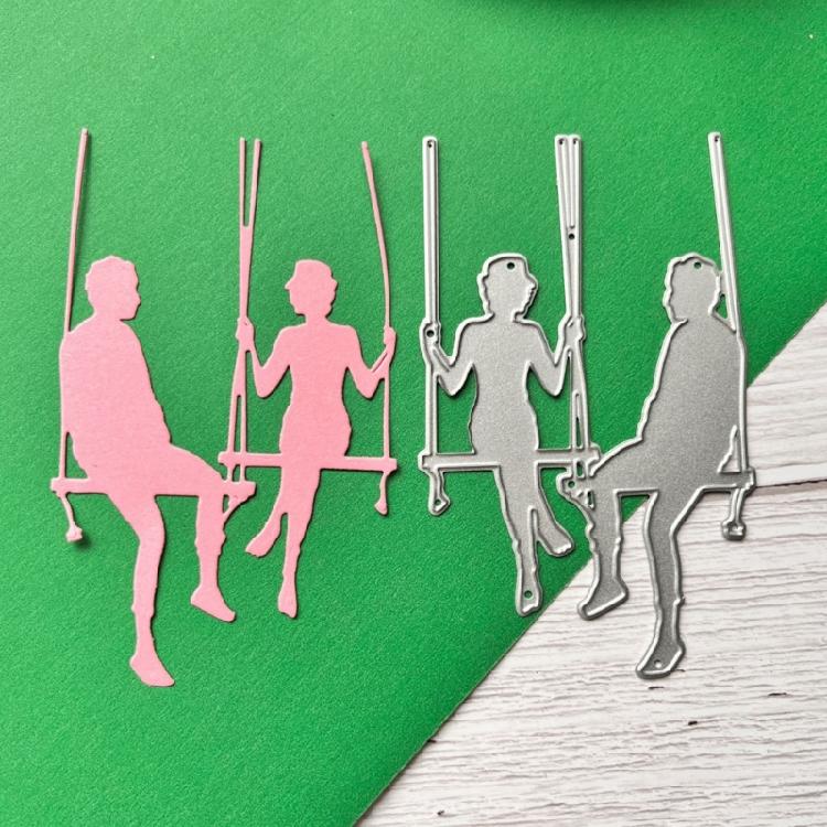 Chatting Couple Metal Die Cuts Embossing Template Stencil Scrapbooking for Card