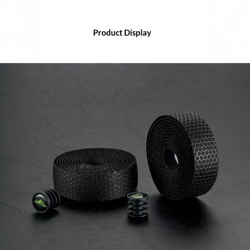 2 Rolls Bike Handlebar Tape Honeycomb Texture Non Slip Breathable Shock Absorbing For Road Mountain Cycling Rides