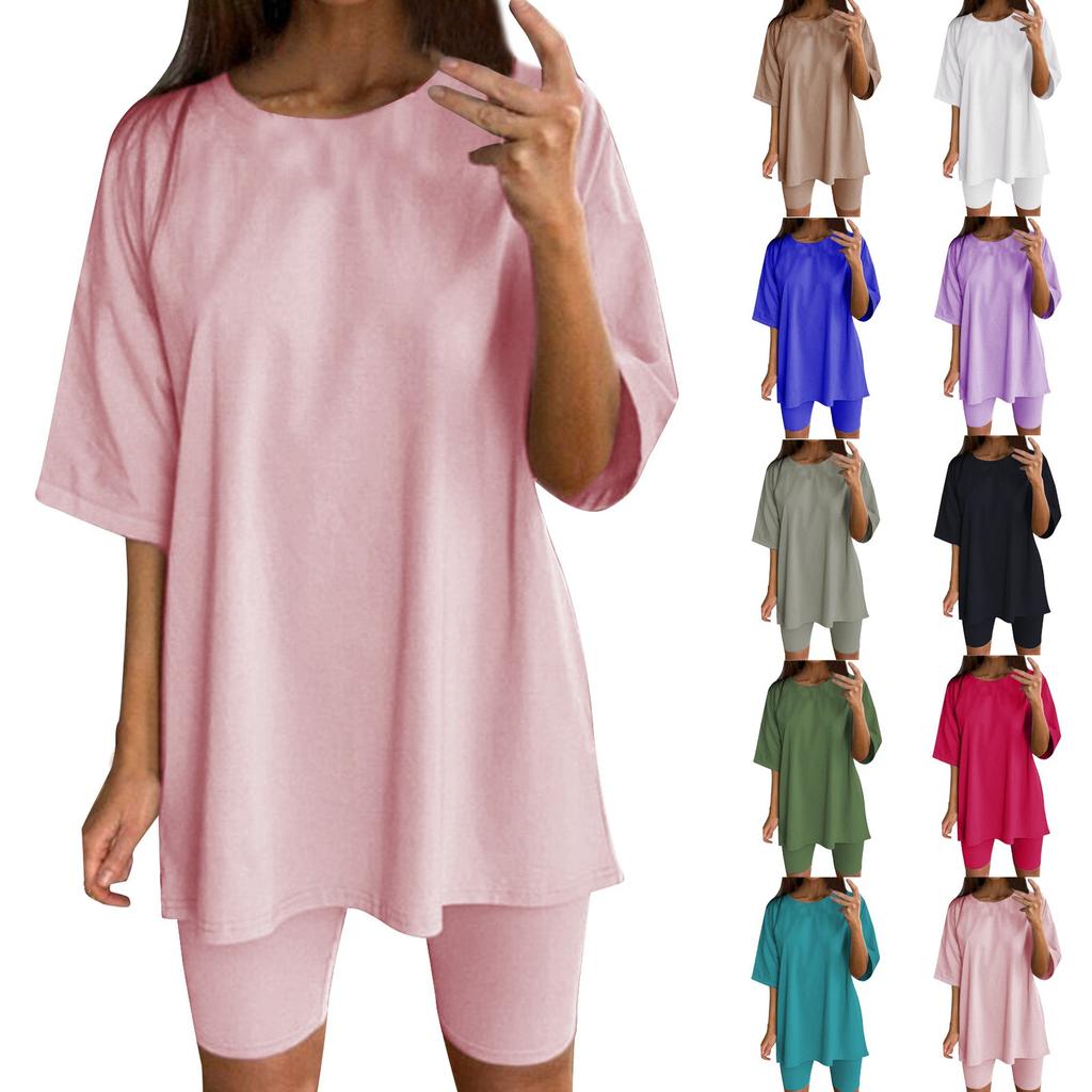 Módní dámský jednobarevný volný a zeštíhlující pásek sportovní ležérní dámský oblek