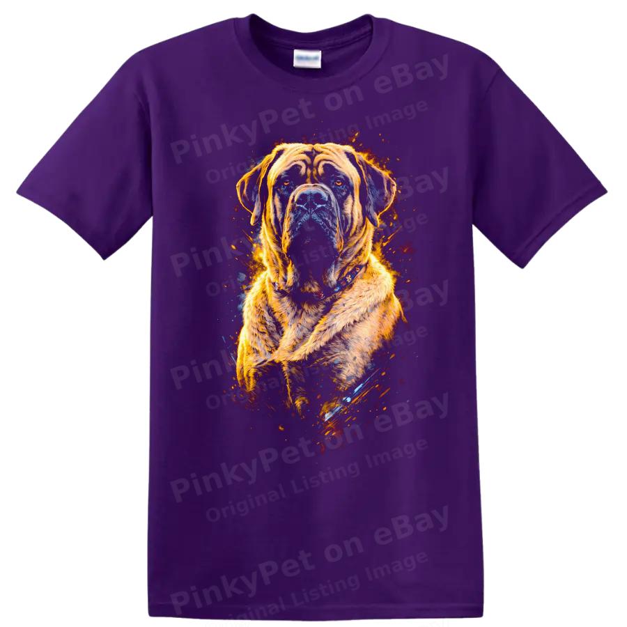 Mastiff Dog Portrait T Shirt Cool Graphic Art for Pet Lovers Tee