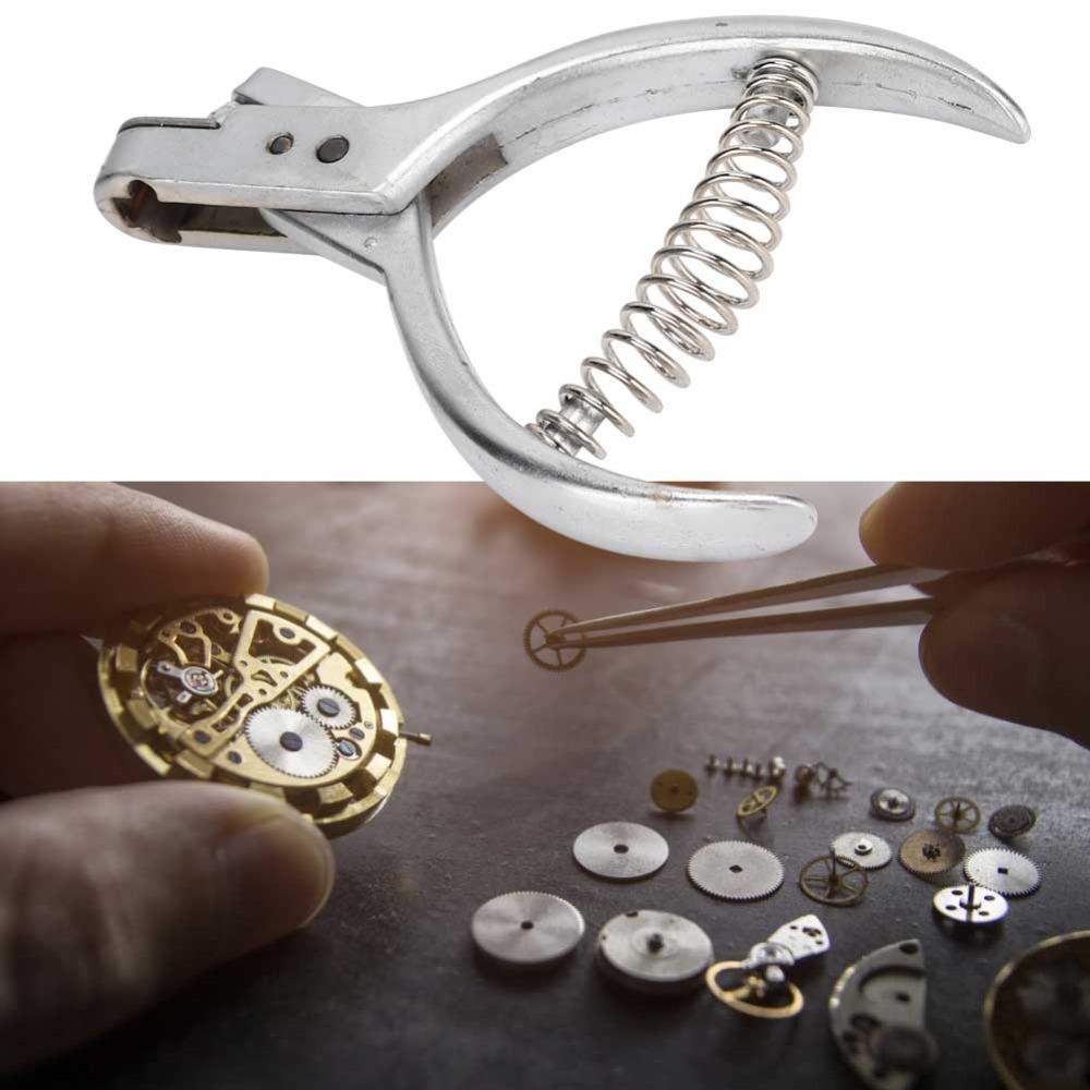 Ocelové hodinkové kleště na stříhání Stříbrný vzor Vykrajovač Hodinkový řemínek Střiháč Oděvní střih