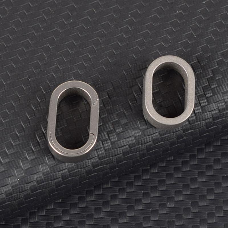 Heavy Duty Keychain Clip Rings One-piece Spring Clip Side Pushing Keyring