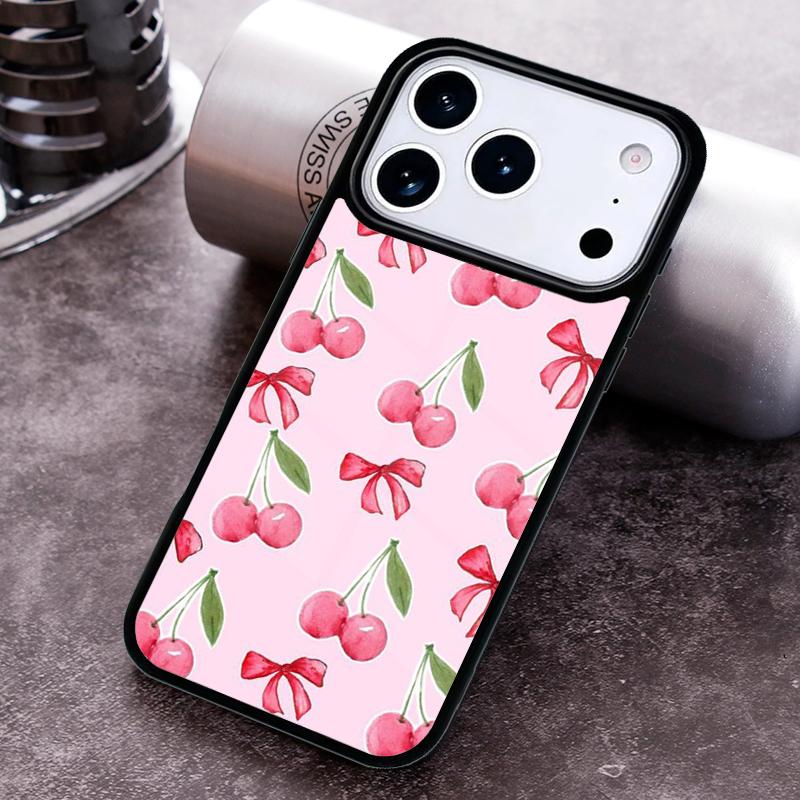 

Watercolor Cherry Fruit Phone Case For iPhone 17,16e,15,14,13,12,11,Mini,Pro,MAX soft Silicone Cover iPhone 12 Pro