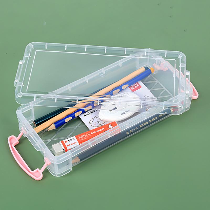 Kawaii Průhledný Penál Multifunkční Dětský Penál Kancelářský Školní Velkokapacitní Úložný Organizér
