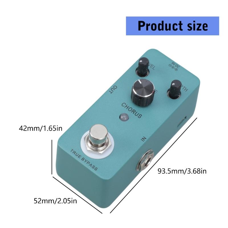 Guitar Chorus Pedal, Analog Chorus Effect Classical Warm Chorus Guitar Effect Pedal for Electric Guitar Bass True Bypass