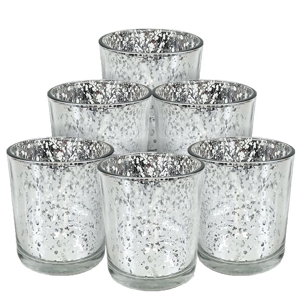 Mercury Glass Votive Tealight Candle Holders Handmade by GOLDENWELL for Weddings Parties and Home Decor