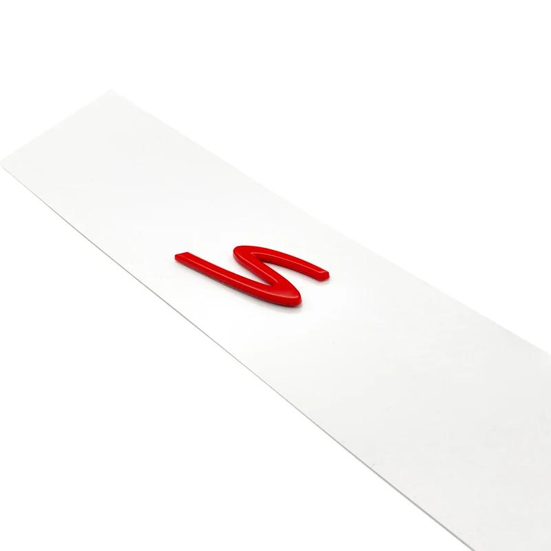 CKM3  1pcs Car Rear Sticker Styling Accessories 4 S Letter Emblem Car Fender Side sticker Rear Bumper Tail Door Trunk Logo