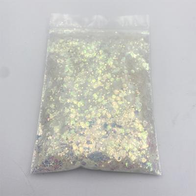 1pc 50g Bag Packaged Chunky Glitter Mixed Chunky Glitter Sequins Rainbow Glitter  Iridescent Glitter Opal Glitter for Arts Craft Epoxy Resin