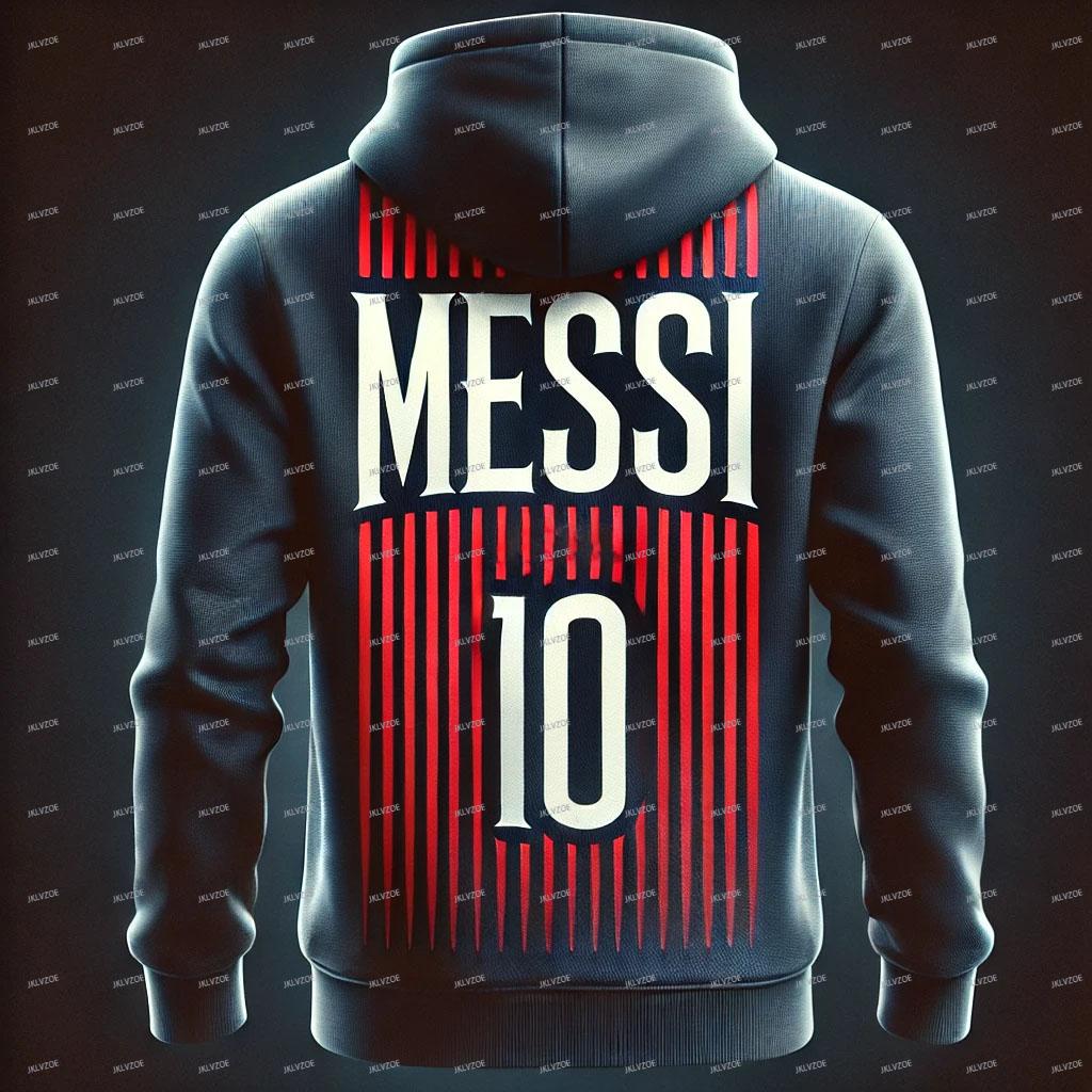 

Найновіша чоловіча толстовка з 3D-принтом, із зображенням футбольної суперзірки Мессі, модна, з особистістю, чоловіча повсякденна спортивна толстовка для вулиці L