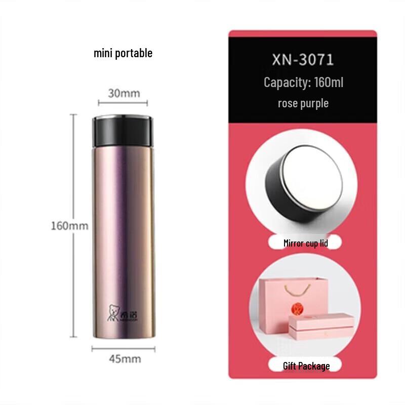 Xinuo 160ml Mini Portable Stainless Steel Vacuum Flask