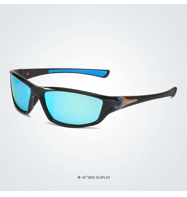 

Модные спортивные поляризованные солнцезащитные очки для мужчин и женщин, для рыбалки, пешего туризма, бега, велоспорта, альпинизма, спорта, мужские солнцезащитные очки UV400 синий