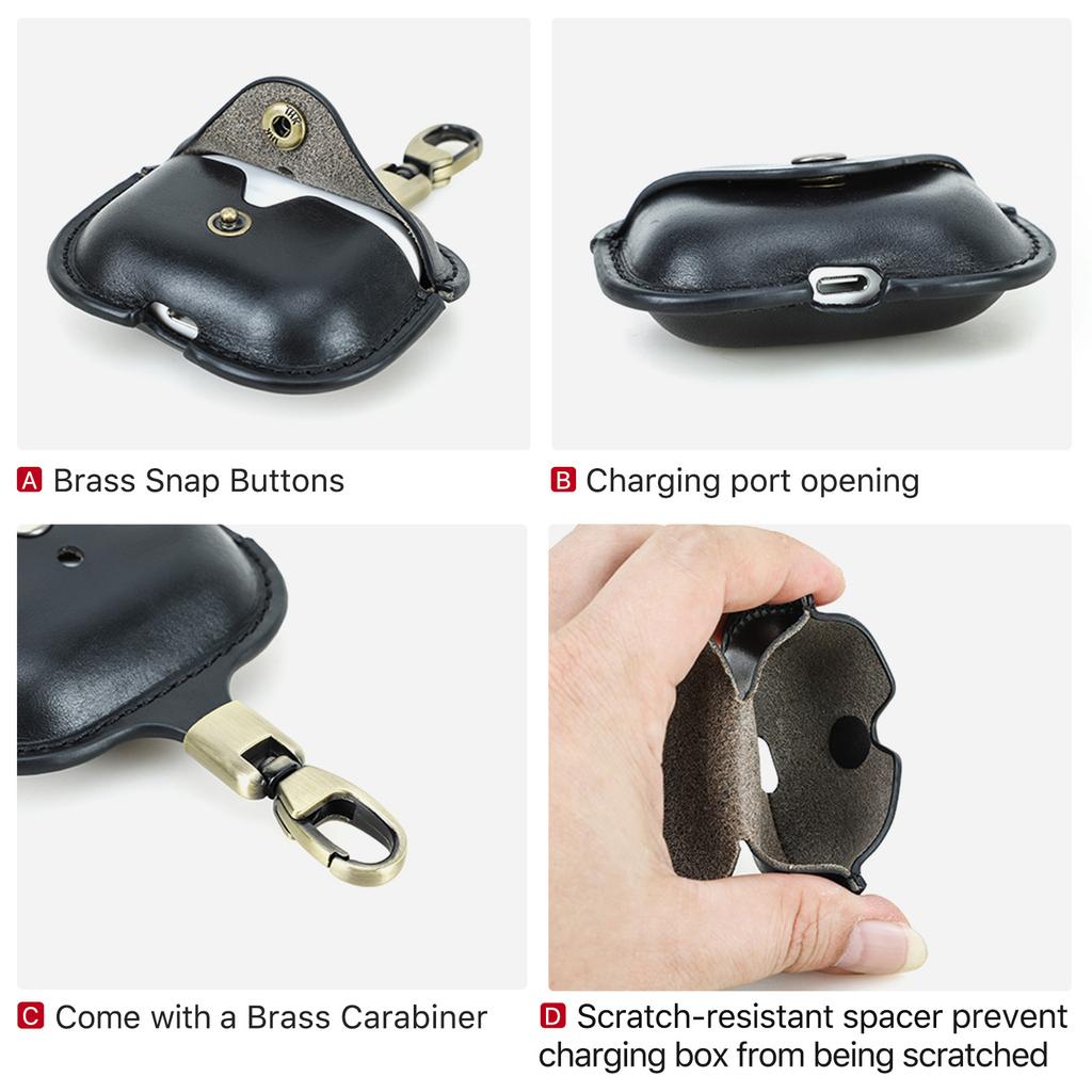 Vintage Leather Case for Airpods Pro 3 2 1 Gen Shockproof Wireless Earphone Cover For Apple Airpods Pro Headphone Accessories