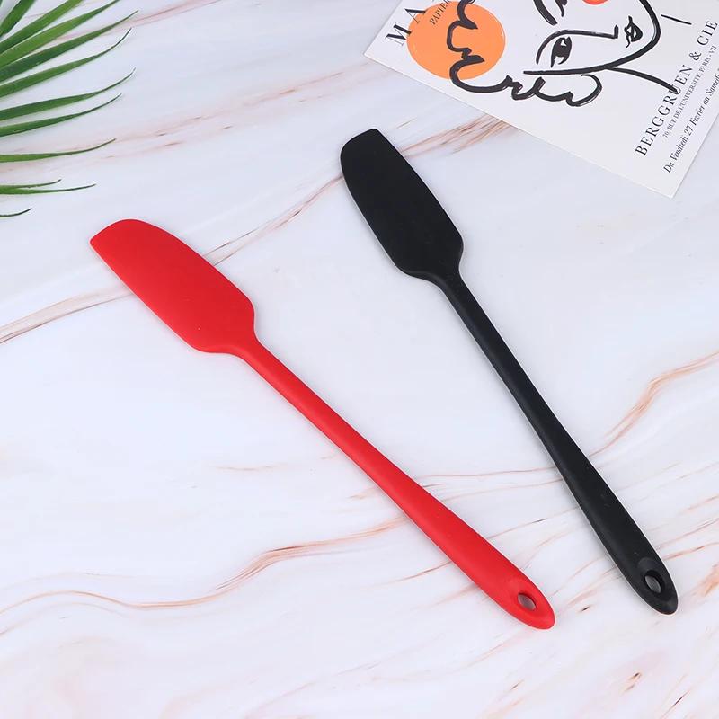 1Pc Long Handle Silicone Spatula Heat Resistant Flexible Non-Stick Slim Spatula DIY Cake Cream Scraper Baking Tool