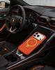 iPhone 17 Pro Max Magnetic Rotating Stand Case with Mecha Design and Frosted Skin-feel Protection