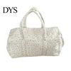 Travel Shoulder Bag Quilted for Women Cute Floral Weekend with Crossbody Zipper Large Cotton Gym Portable Workout Grocery Pouch Pattern Handbag