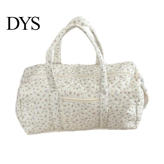 Travel Shoulder Bag Quilted for Women Cute Floral Weekend with Crossbody Zipper Large Cotton Gym Portable Workout Grocery Pouch Pattern Handbag