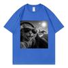 Cat Pilot Selfie Funny Meme Graphic T Shirts High Street Fashion Trend Short Sleeve Tshirts Unisex Unisex Casual 100cotton Tshirt