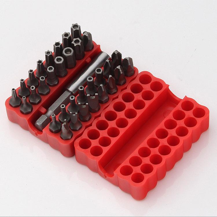 33-teiliges magnetisches Kreuzschlitz-Schraubendreher-Bit-Set mit Verlängerungsstange