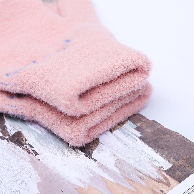 Touchscreen Gloves, Cute, Cartoon Style New Gloves, Plush Knitted Gloves, Added Plush, Warm