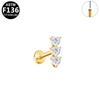 Elegant G23 Titanium Lip and Cartilage Piercing Studs