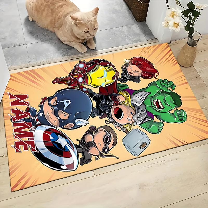 Custom Name "Spider-Man: Web Heroes" Carpet Rug Customizable Soft Washable Anti-Slip Home Living Room Sofa Mats Personalized Rug. 090916
